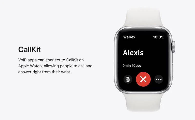 watchOS 9 beta połączenia VoIP Appe Watch