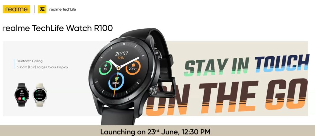 smartwatch Realme TechLife Watch R100 cena specyfikacja techniczna