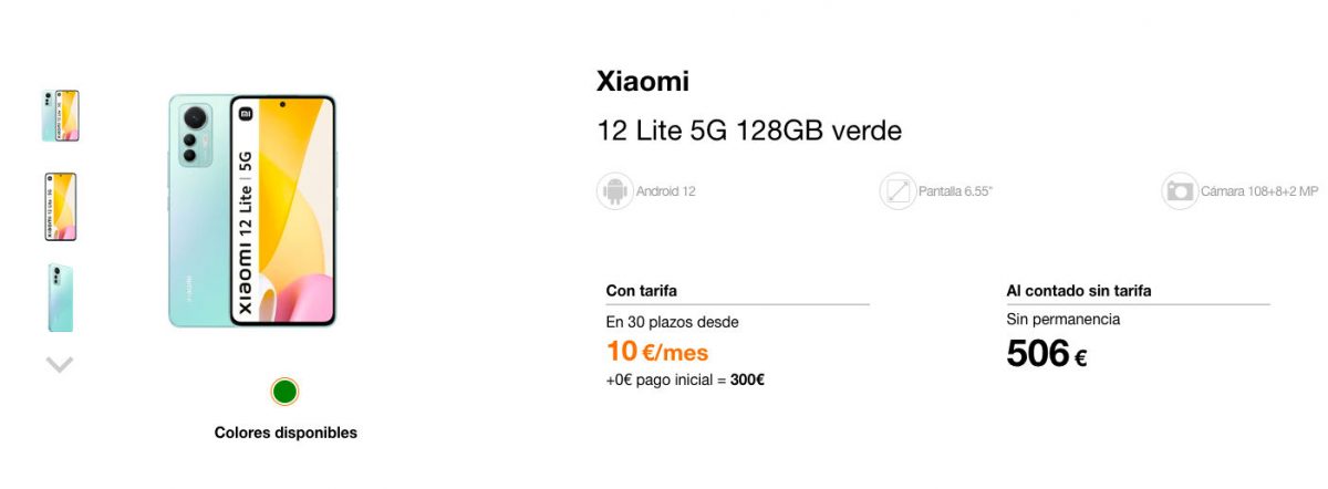 cena Xiaomi 12 Lite 5G specyfikacja techniczna Orange