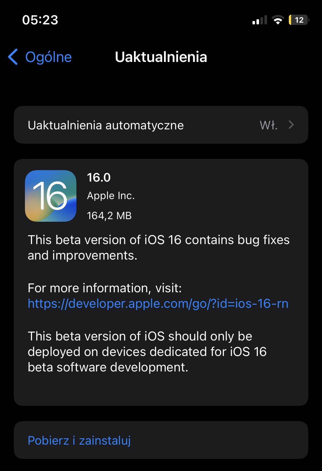iOS 16 beta 8 aktualizacja Apple iPhone