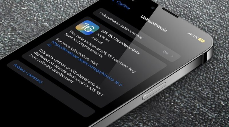 ioS 16.1 beta 1 aktualizacja Apple iPhone 14 Pro problemy GPS co nowego nowości