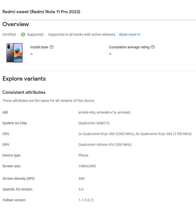 Redmi Note 11 Pro 2023 Google Play