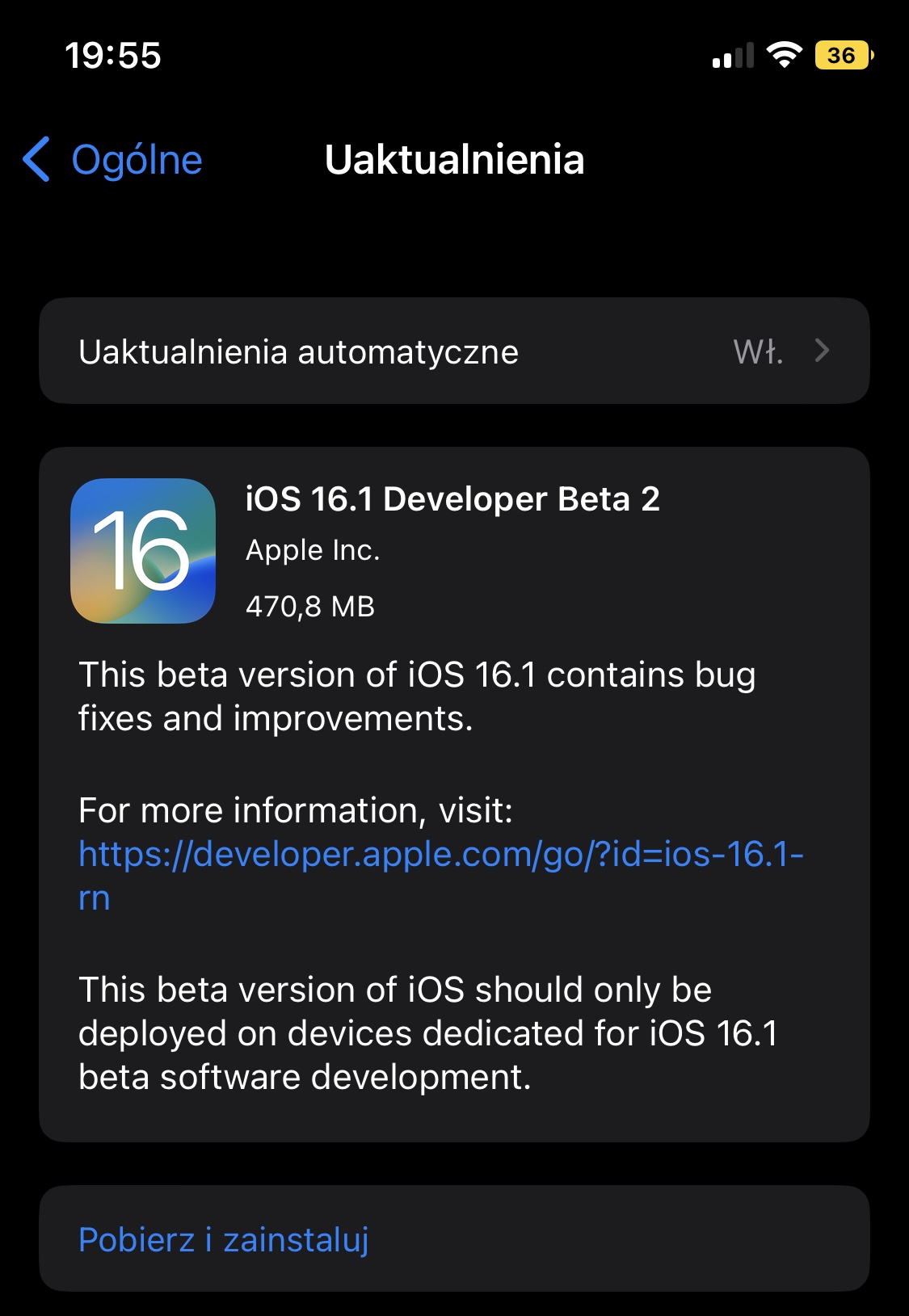iOS 16.1 beta 2 aktualizacja Apple iPhone co nowego nowości zmiany