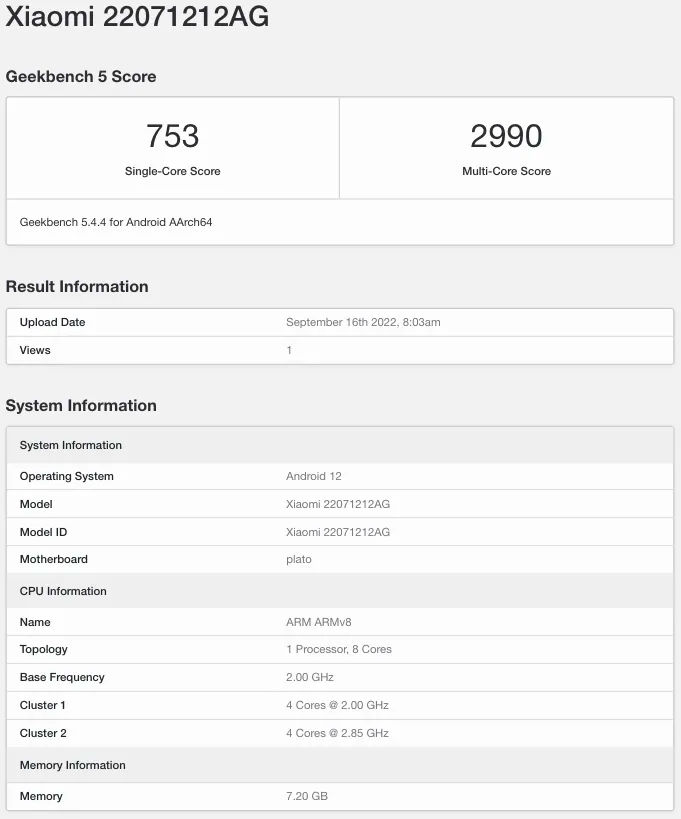 Xiaomi 12T Pro MediaTek Dimensity 8100