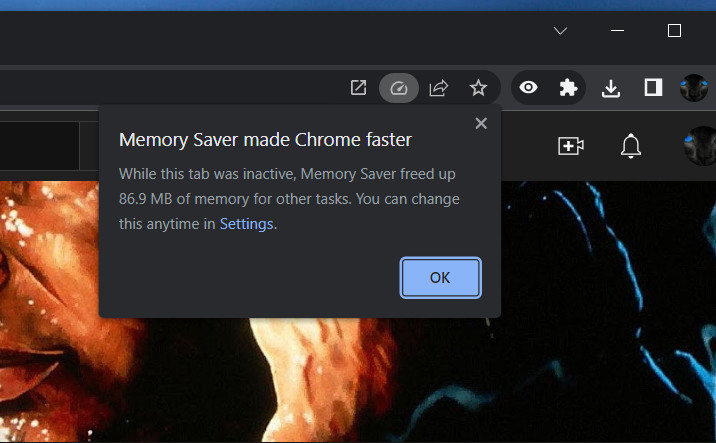 Google Chrome pamięci RAM karty