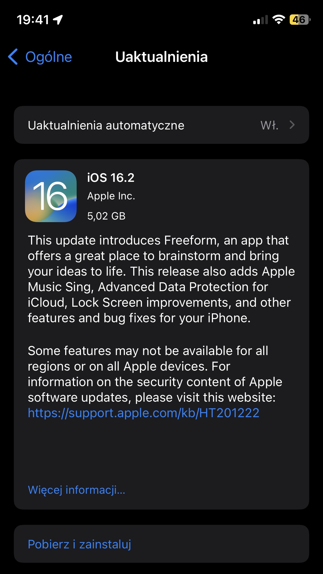 iOS 16.2 RC aktualizacja Apple iPhone nowości co nowego