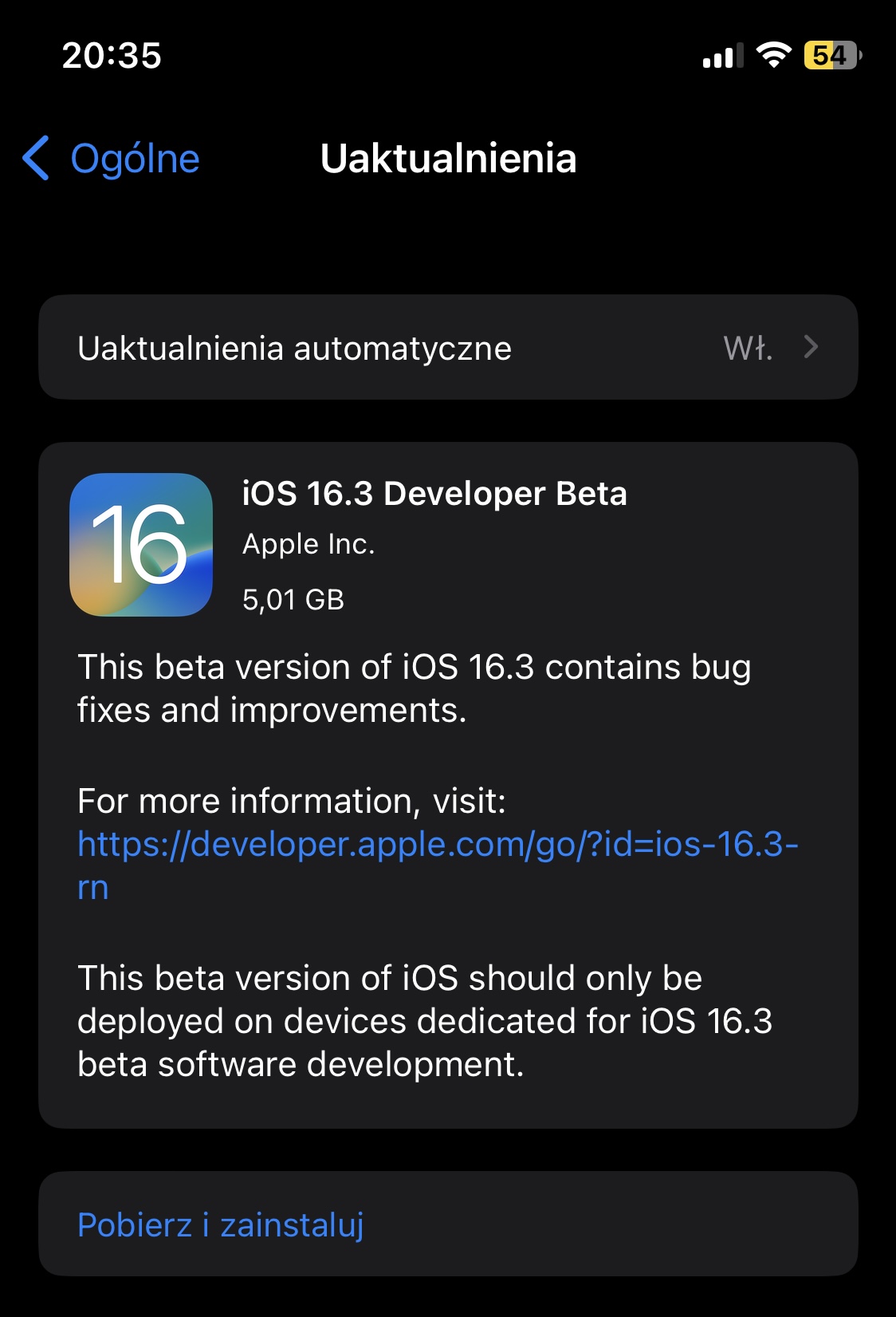 aktualizacja iOS 16.3 beta 1 co nowego nowości Apple iPhone