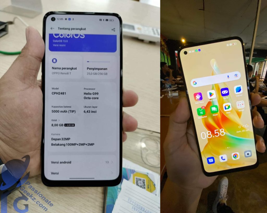 Oppo Reno 8T cena specyfikacja techniczna rendery