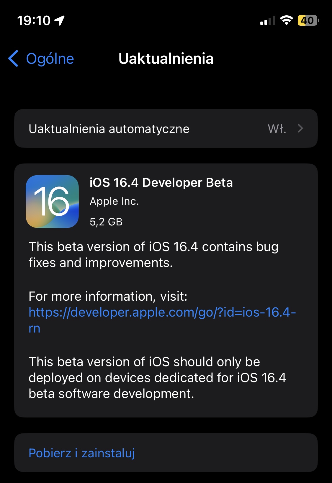 iOS 16.4 beta 1 aktualizacja Apple iPhone nowe funkcje