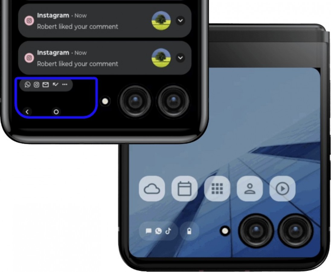 składany smartfon Motorola Razr 2023 drugi ekran