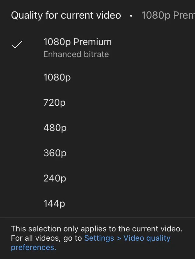 aplikacja YouTube 1080p Premium
