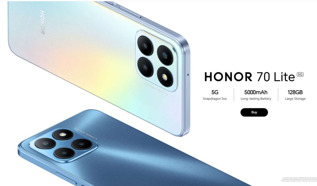 smartfon Honor 70 Lite 5G cena specyfikacja techniczna