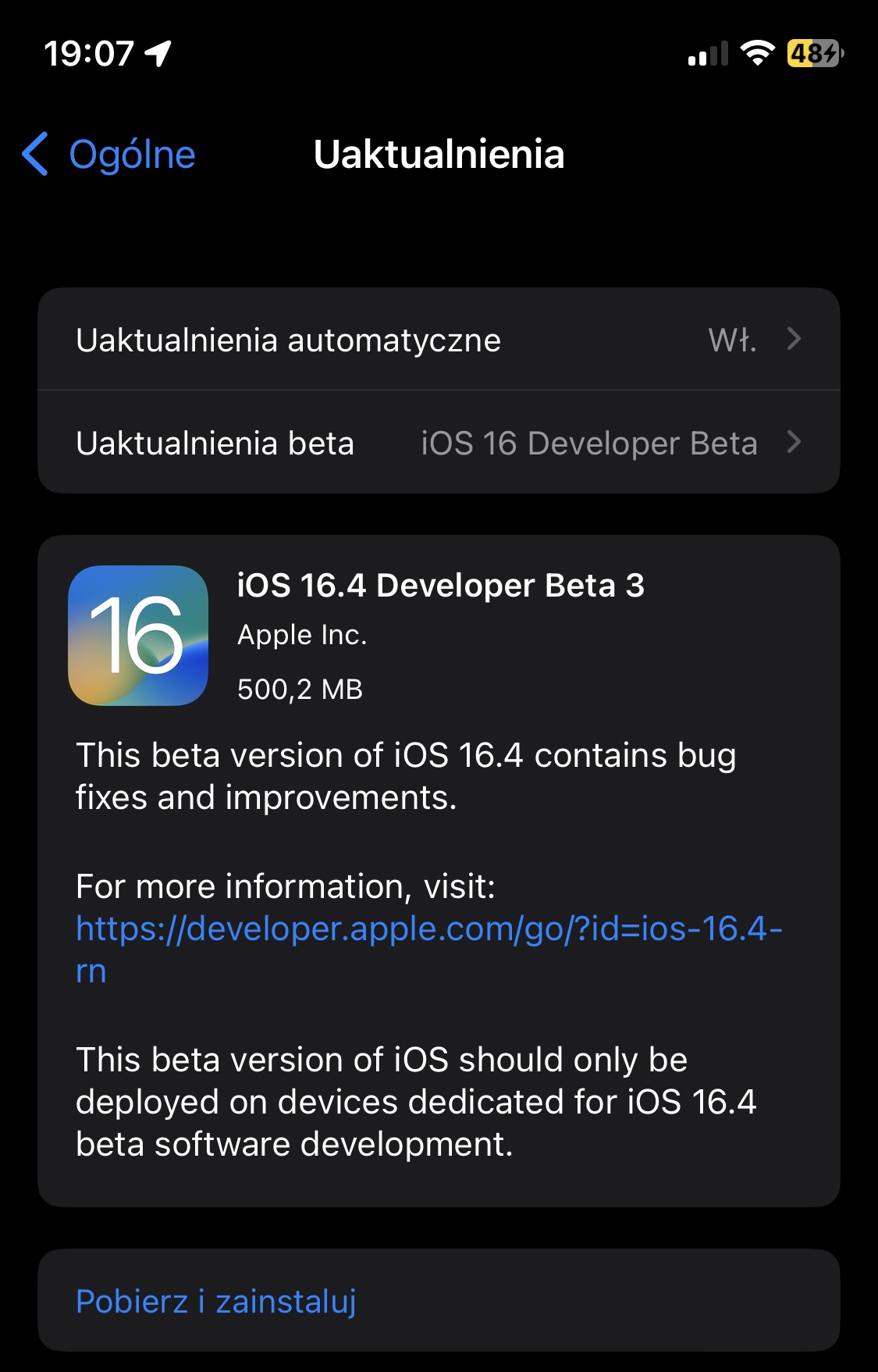 aktualizacja iOS 16.4 beta 3 Apple iPhone