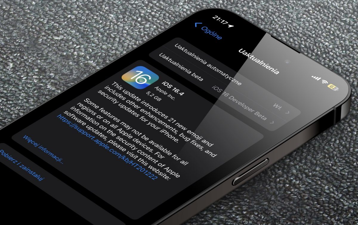 aktualizacja iOS 16.4 RC co nowego nowości Apple iPhone instalacja