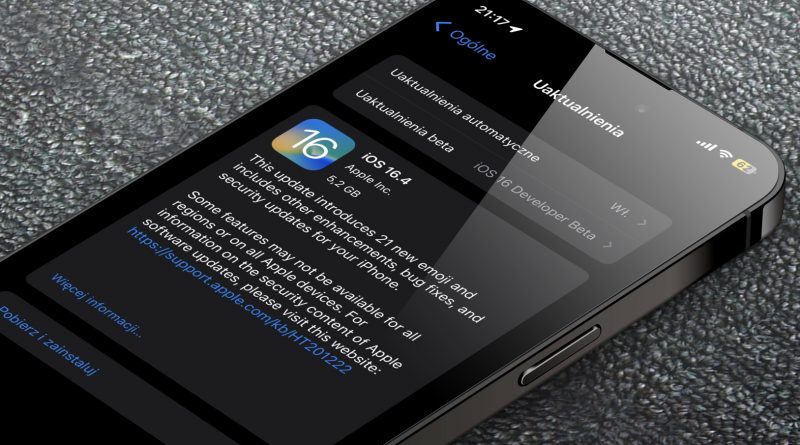 aktualizacja iOS 16.4 RC co nowego nowości Apple iPhone instalacja