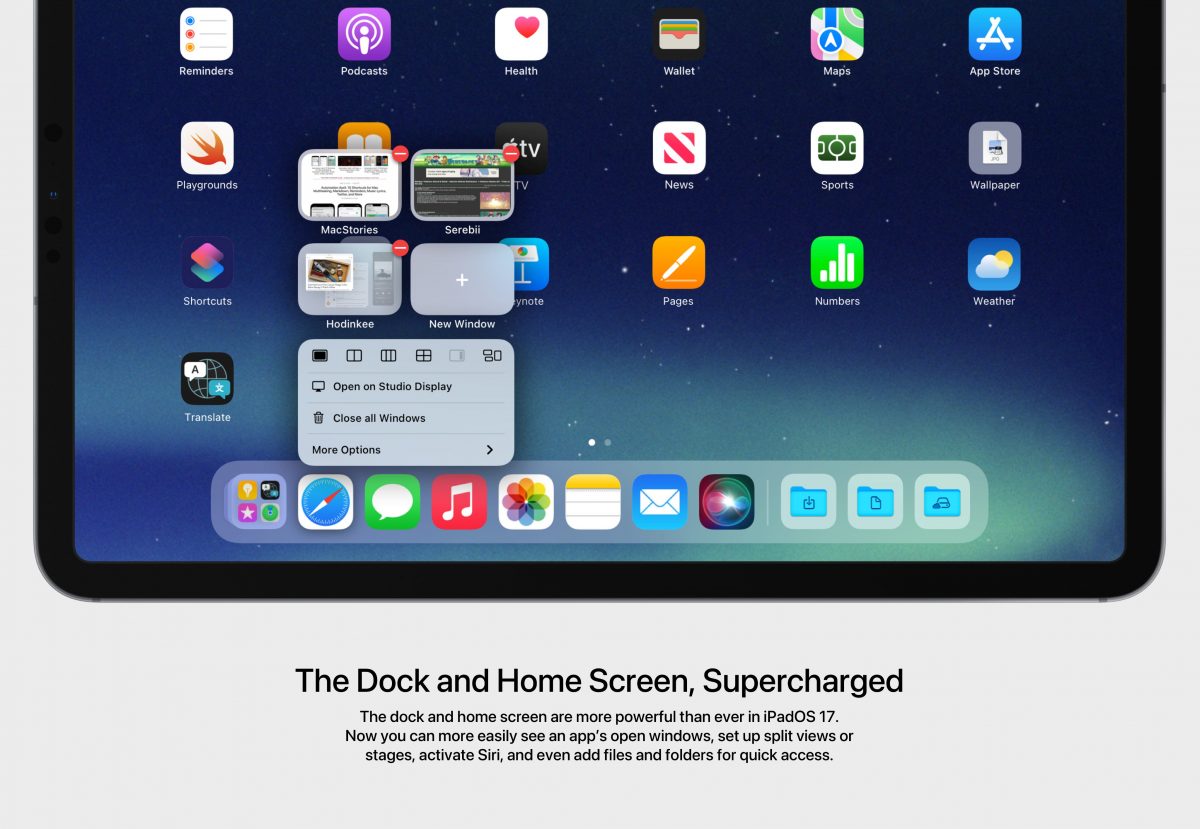 iPadOS 17 wizualizacja Apple iPad zmiany