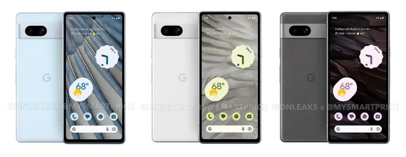 Google Pixel 7a cena data premiery rendery design kolory