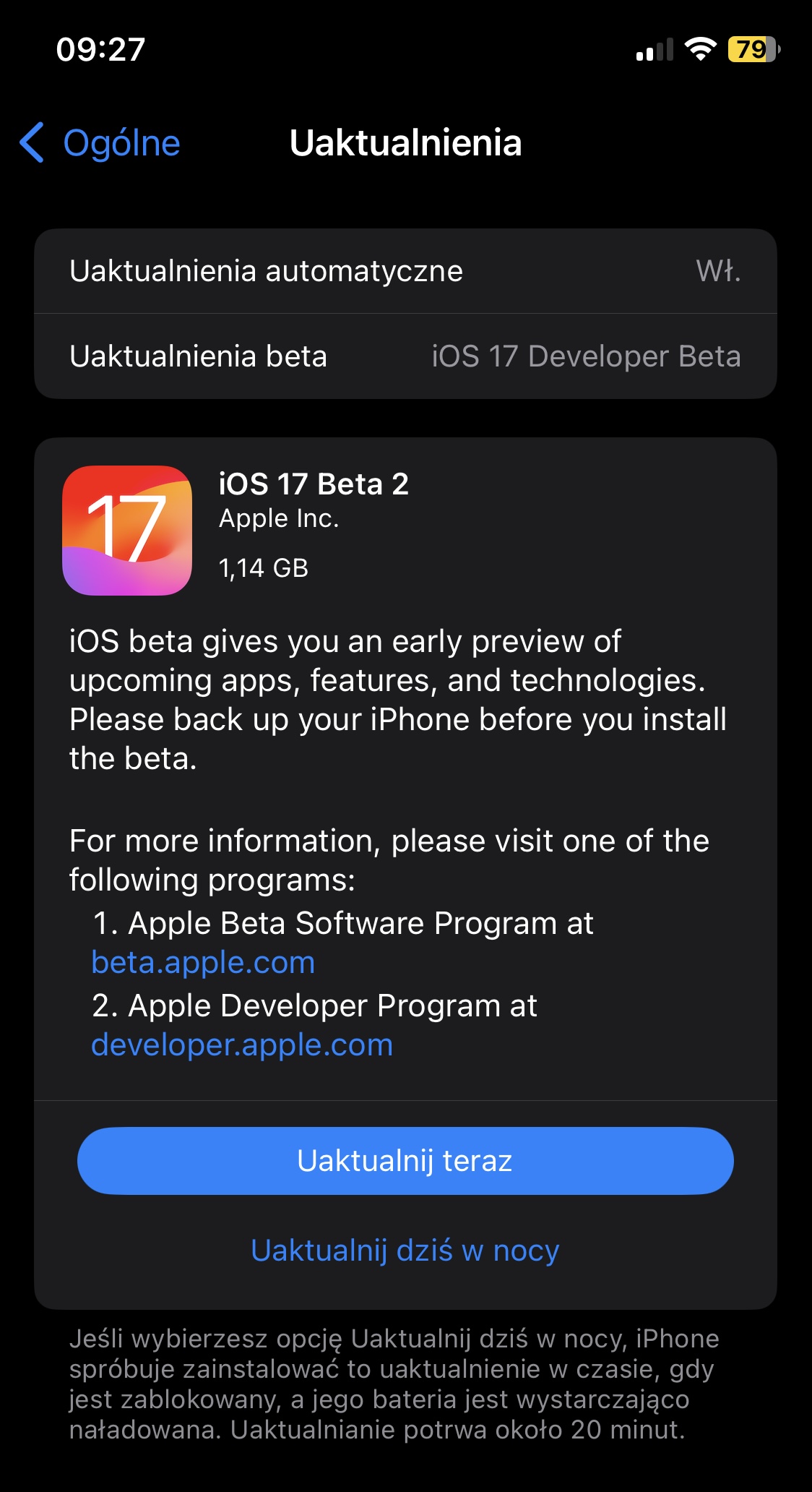 iOS 17 beta 2 co nowego aktualizacja iPhone