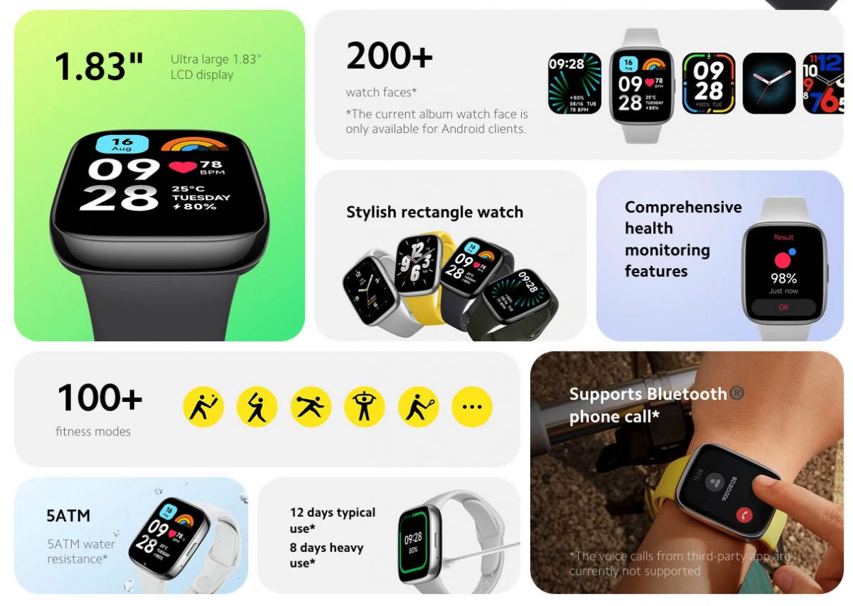 smartwatch Redmi Watch 3 Active cena specyfikacja