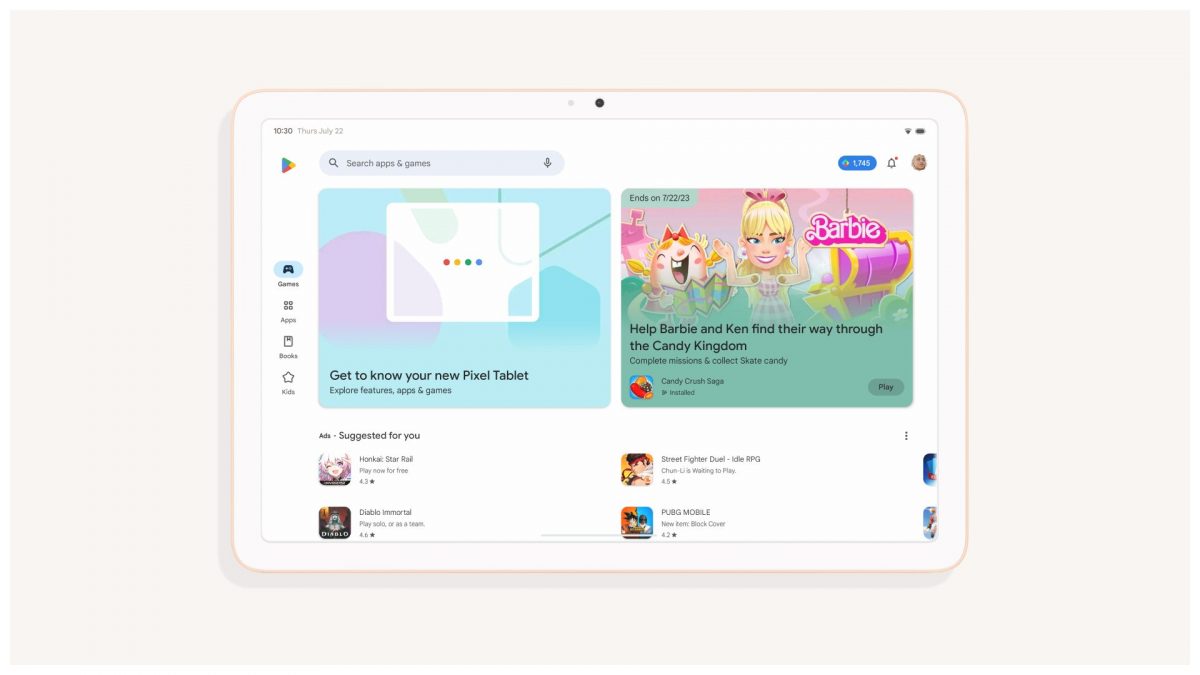 Sklep Play na tablety zmiany Google nowości