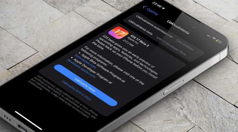 iOS 17 beta 3 nowa aktualizacja Apple publiczne testy