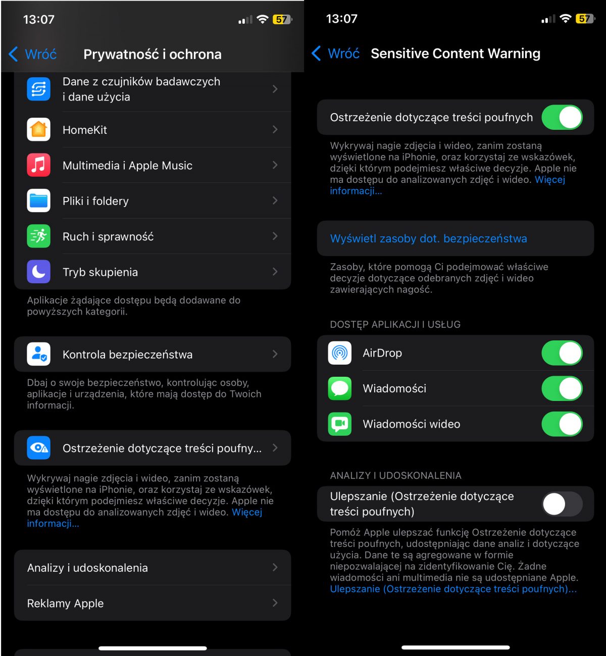 iOS 17 beta nowe funkcje bezpieczeństwo iPhone