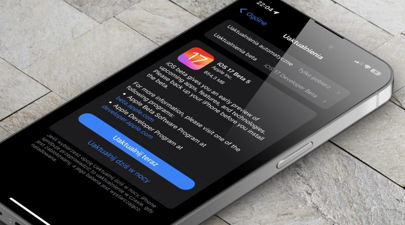 aktualizacja iOS 17 beta 5 co nowego nowości Apple iPhone