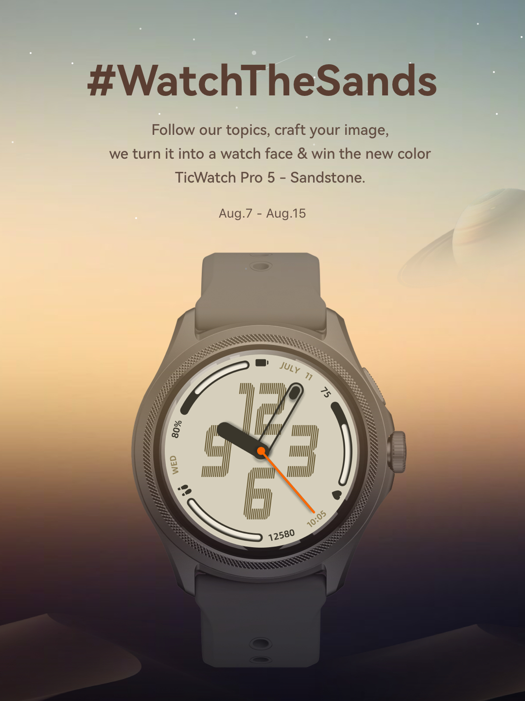 smartwatch Mobvoi TicWatch Pro 5 Sandstone