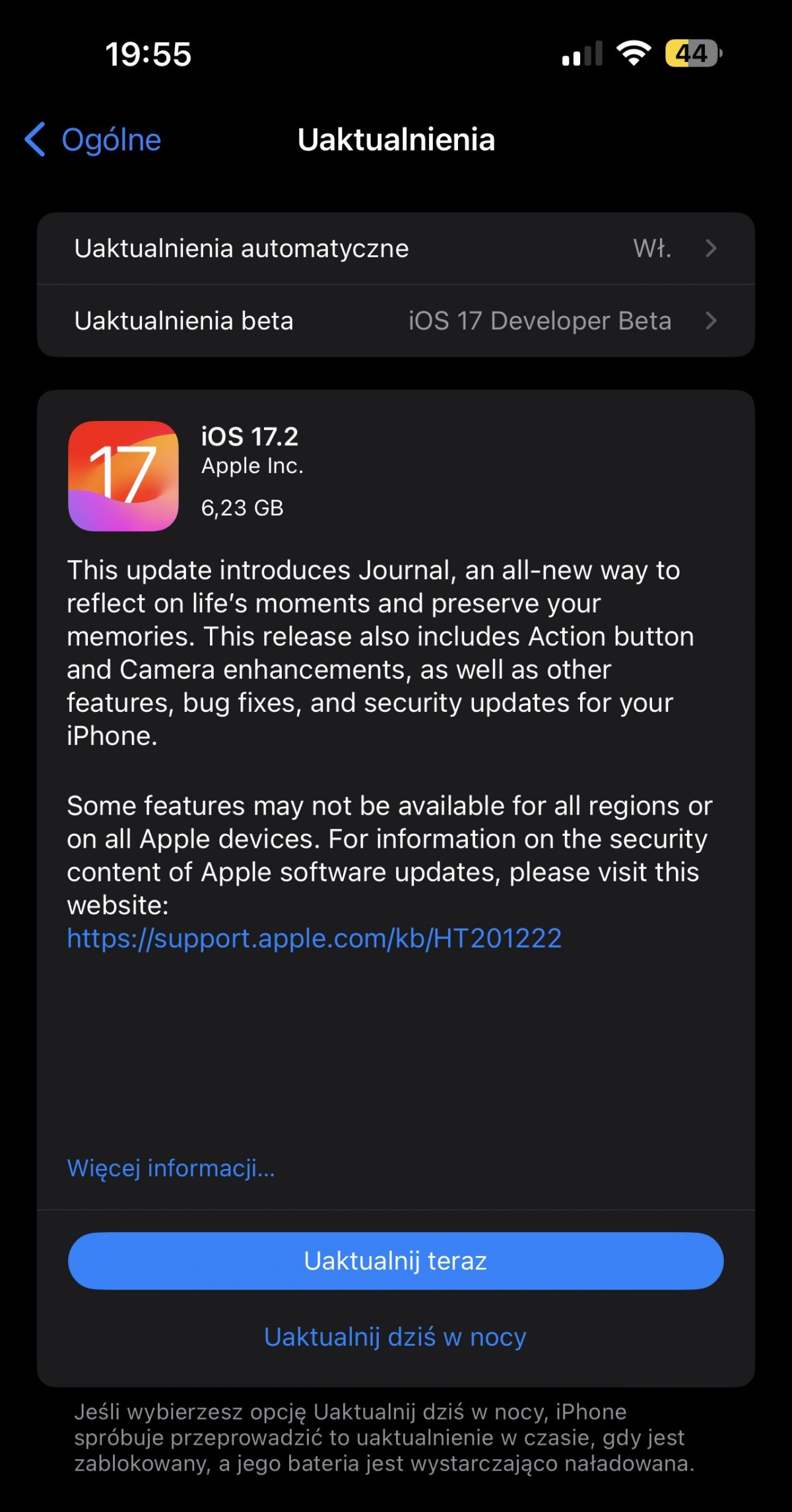 aktualizacja iOS 17.2 RC iPadOS 17.2 RC co nowego nowości