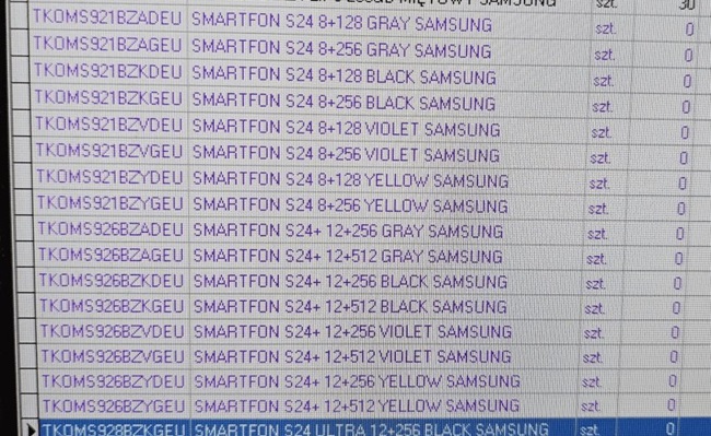 Samsung Galaxy S24 Ultra kolory obudowy wersje