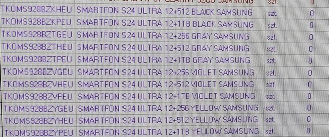 Samsung Galaxy S24 Ultra kolory obudowy wersje