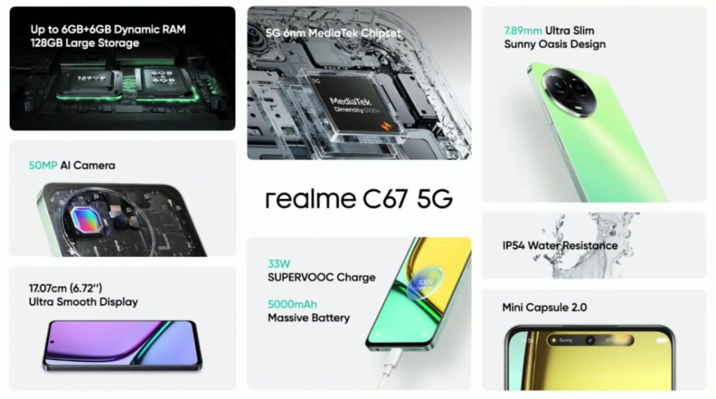 smartfon realme C67 5G cena specyfikacja techniczna