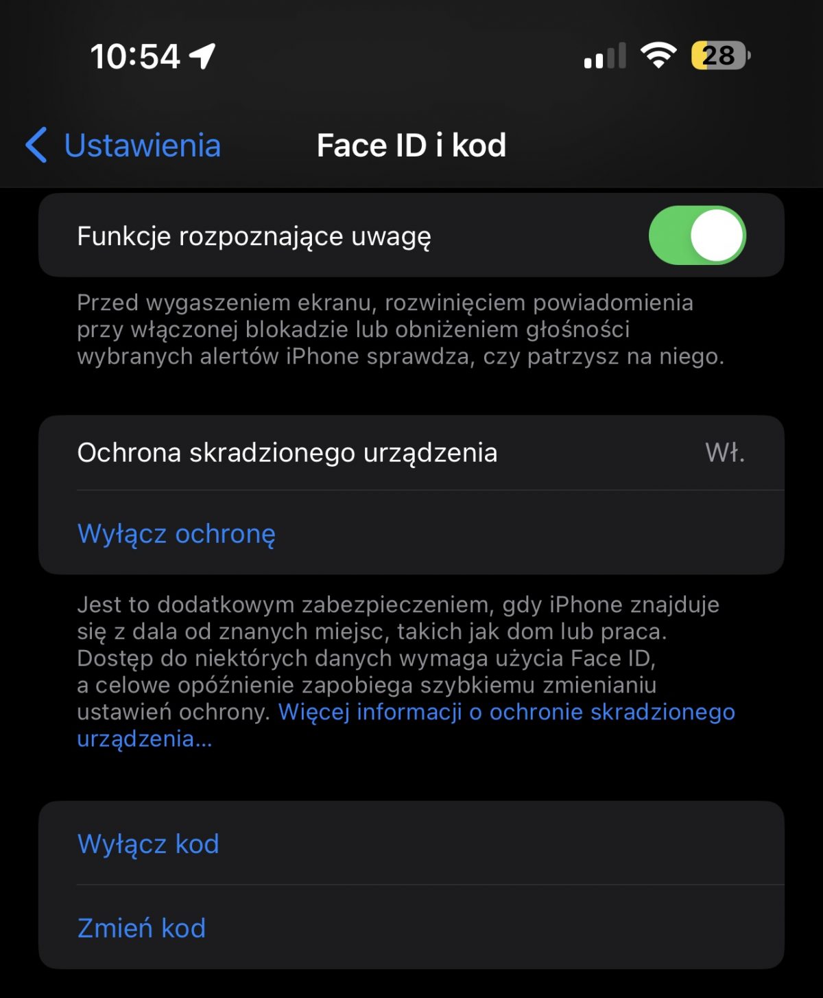 Ochrona skradzionego urządzenia iOS 17.3