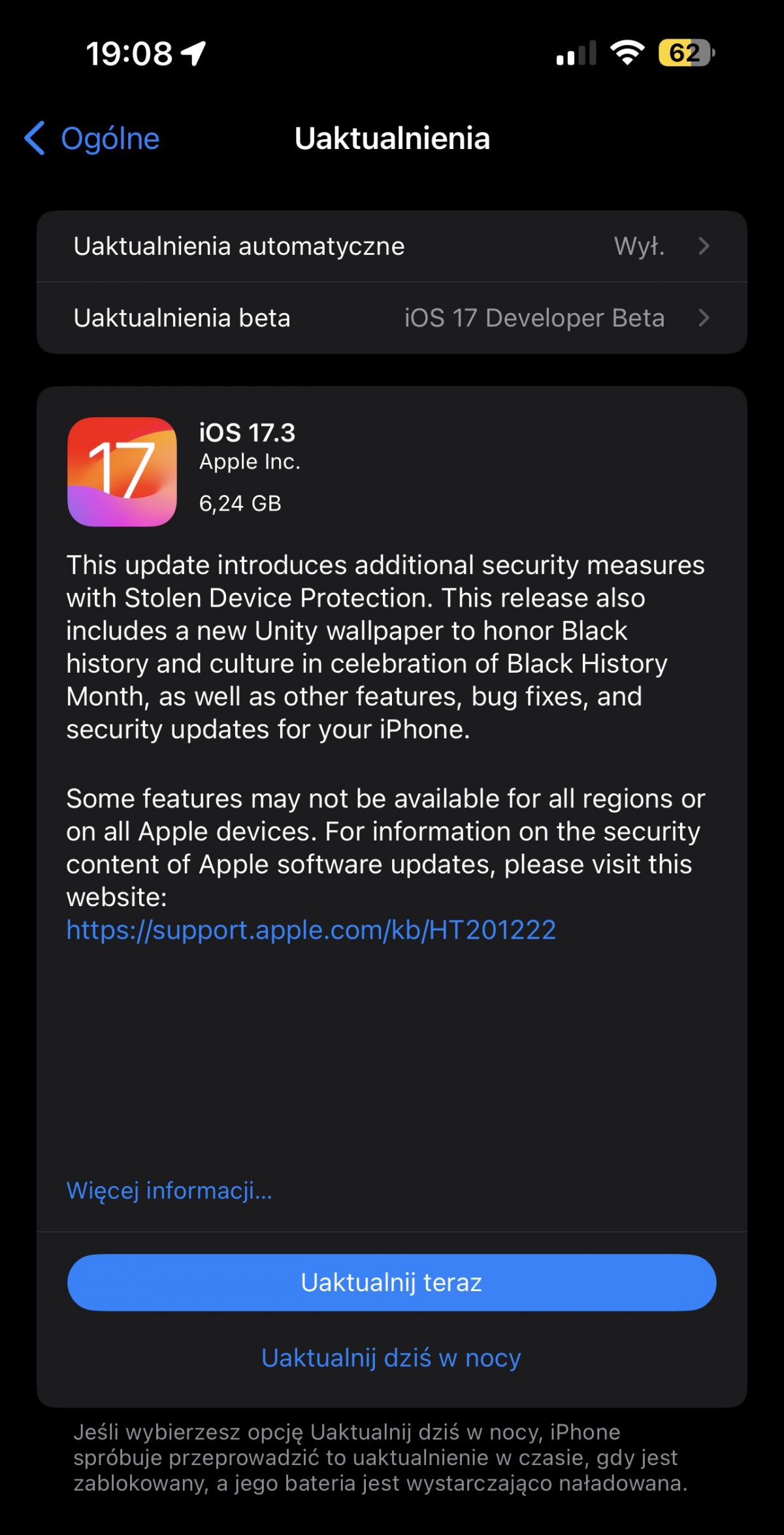 aktualizacja iOS 17.3 RC iPadOS 17.3 co nowego nowości Apple iphone