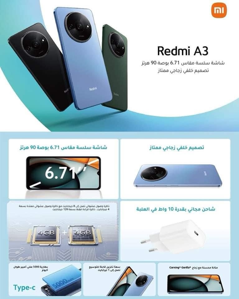 smartfon Xiaomi Redmi A3 cena specyfikacja zdjęcia rendery