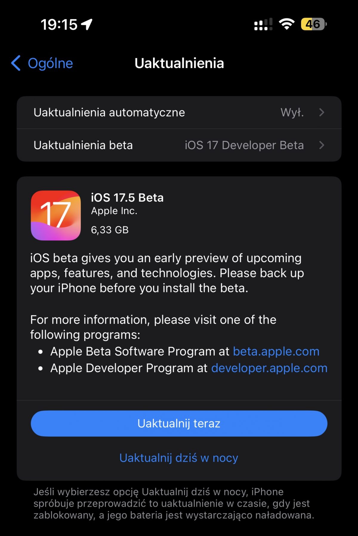 aktualizacja iOS 17.5 beta 1 Apple iPhone co nowego