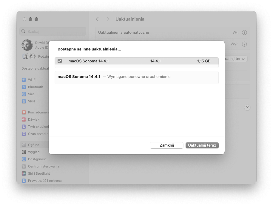 aktualizacja macOS 14.4.1 co nowego Mac