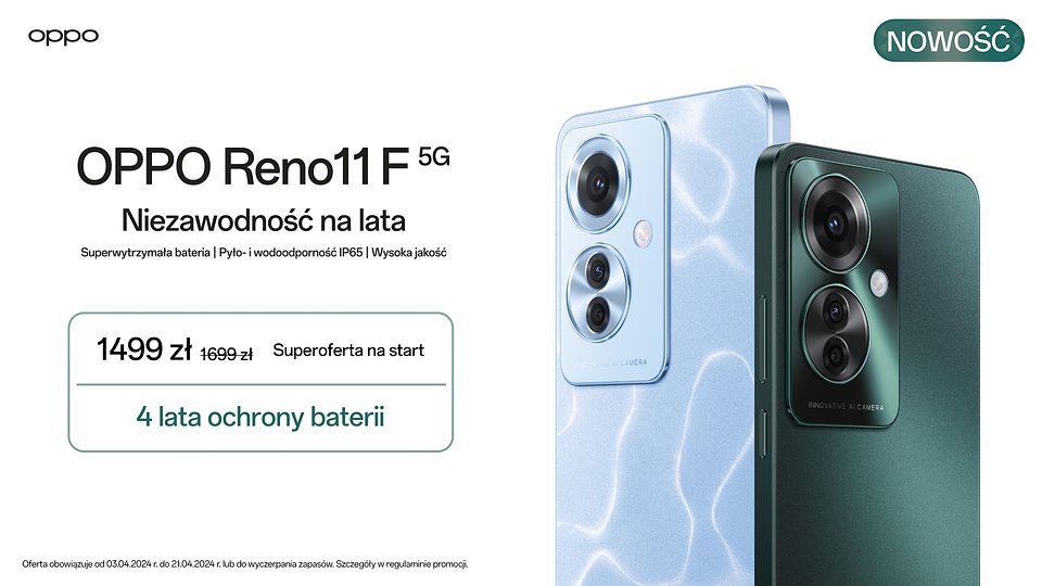 smartfon Oppo Reno 11F 5G cena w Polsce specyfikacja