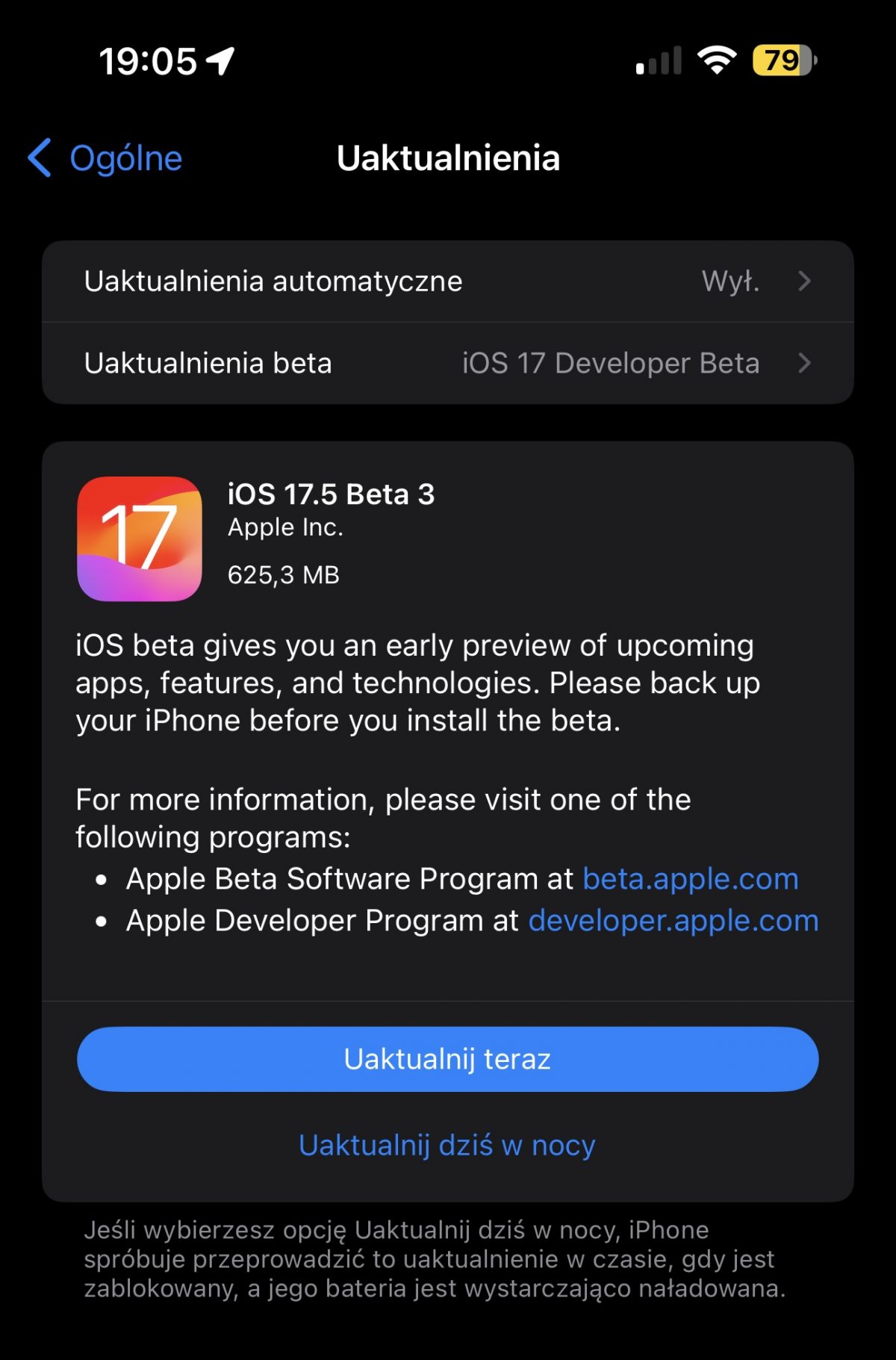 aktualizacja iOS 17.5 beta 3 Apple iPhone